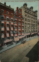 Adams House and Washington St. Postcard