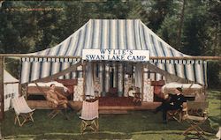 Compartment Tent, Wylie's Swan Lake Camp Yellowstone National Park, MT Advertising Postcard Postcard Postcard