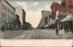 West Park Street with New Simons Building Postcard