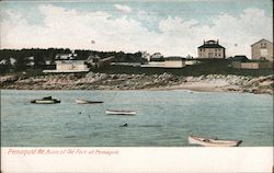 Ruins of Old Fort at Pemaquid Postcard