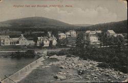 Kingfield Dam and Mountain Maine Postcard Postcard Postcard
