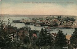 Birds-eye View of Boothbay Harbor Maine Postcard Postcard Postcard