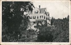 Hillcrest, the Residence of W.F. Cousens Ogunquit, ME Postcard Postcard Postcard