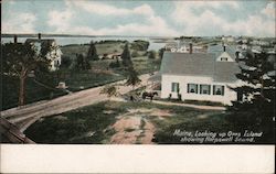 Looking up Orrs Island Showing Harpswell Sound Postcard