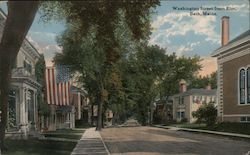 Washington Street from Elm Postcard