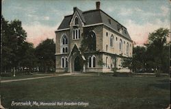 Memorial Hall - Bowdoin College Postcard