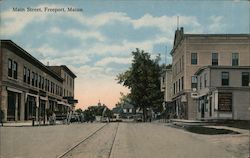 Main Street Freeport, ME Postcard Postcard Postcard