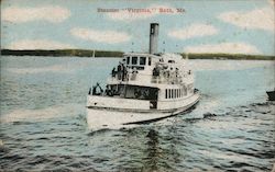 Steamer "Virginia" Bath, ME Postcard Postcard Postcard