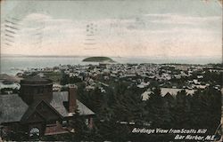 Birdseye View From Scotts Hill Bar Harbor, ME Postcard Postcard Postcard