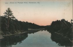 Scene on Pleasant River, Henderson Piscataquis, ME Postcard Postcard Postcard