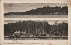 Two Vies of Pinehurst and Vicinity, New Meadows River Postcard