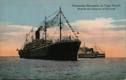 Steamship Minnesota on Puget Sound, the Seaport of Success Postcard