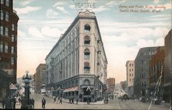 James and Yesler Way, Showing Seattle Hotel Washington Postcard Postcard Postcard
