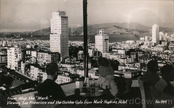 Viewing San Francisco and the Golden Gate Bridge from Mark Hopkins Hotel California