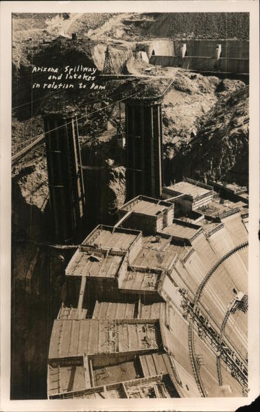 Arizona Spillway and Intake Towers at Hoover Dam Boulder City Nevada