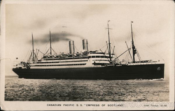 Canadian Pacific S.S. Empress of Scotland Cruise Ships