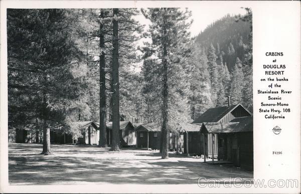 Cabins at Douglas Resort on the banks of the Stanislaus River Dardanelle California