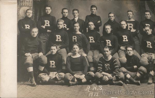R.H.S. High School Football Team 1912 Rutland Vermont