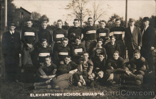 Elkhart High School Football Squad 1914 Indiana
