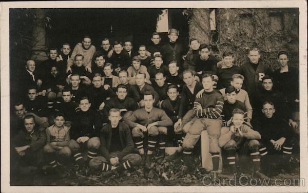 College or High School Football Team, One Black Player
