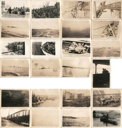 Lot of 24 Navy / Military Real Photo Postcards WWI-era, Same Photographer Postcard