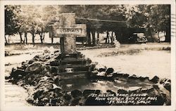 St. Helena Camp Ground, Rock Garden and Fish Pool Postcard