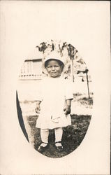 Little girl in bonnet Postcard
