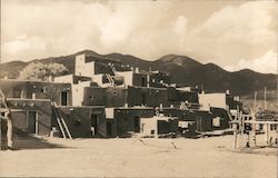 Adobe Mud Pueblo Homes Taos, NM Postcard Postcard Postcard