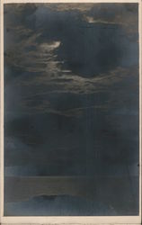 Cloudy Sky at Night Postcard