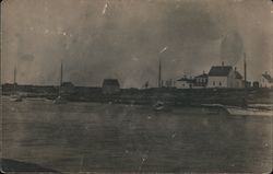 Bay with Boats and Houses, Indian Harbor Postcard