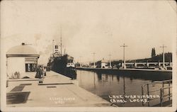 Lake Washington Canal Locks Postcard