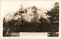 Snowy Cross on Bosom of Mount Tallac Postcard
