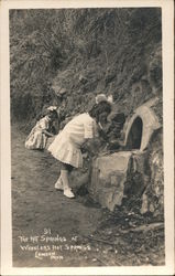 Girls at The Hot Springs at Wheelers Hot Springs Postcard
