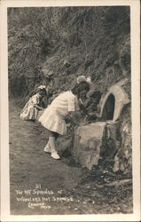 Girls at The Hot Springs at Wheelers Hot Springs Ventura, CA Lamson Photo Postcard Postcard Postcard