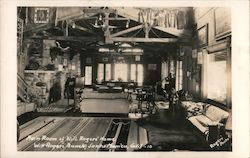 Will Rogers' House Main Room Postcard