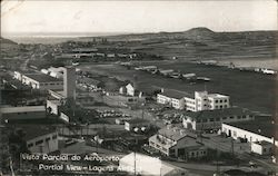 Vis Parcial do Aeroporto Lagens Airfield Azores Postcard