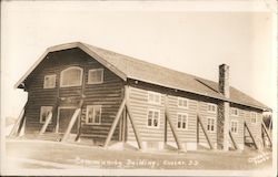 Community Building Custer, SD Omdahl Photo Postcard Postcard Postcard