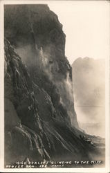 High scalers clinging to the cliff Hoover Dam Postcard