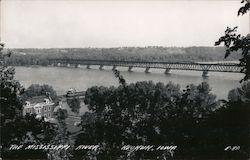 The Mississippi River Keokuk, IA Postcard Postcard Postcard