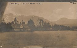 Houses near a lake Postcard