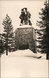 Donner Emigrant Monument in Winter Postcard