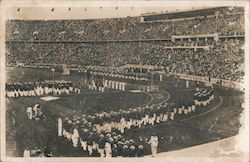 Ceremony, 1936 Olympic Stadium Postcard