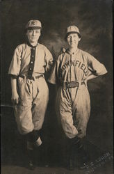 Rare: Studio Portrait Female Baseball Players Postcard