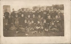 Boys Football Team "Freedmens Home" Postcard