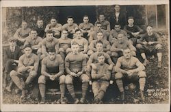 1917 Football Team "W" Postcard