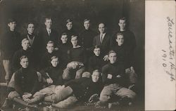 Lancaster High Football Team 1910 Postcard