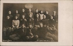 Football Team, 1906 Bellaire, OH Hensel Photo Postcard Postcard Postcard