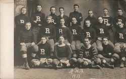 R.H.S. High School Football Team 1912 Postcard