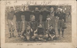 BHS 1913 Football Team Postcard