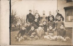 Frederick High School Football Team and Sheep Mascot Postcard